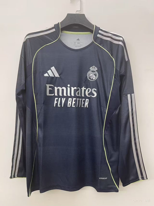Versión Aficionado 25/26 Real Madrid Visita long-sleeved